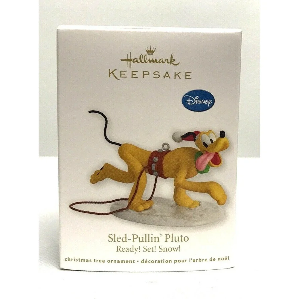 New Hallmark 2012 Disney Sled Pullin Pluto Ready Set Snow‎ Collectible Ornament